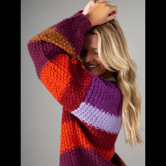 Natural Life Oversized Striped Cardigan Sweater - Picture 4 of 16